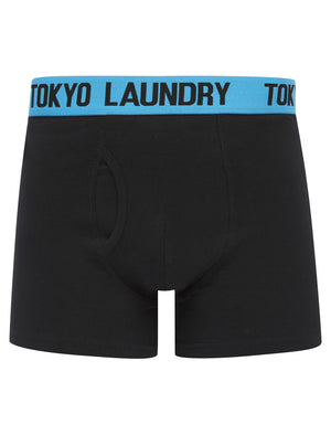 Marthem (2 Pack) Boxer Shorts Set in Cannoli Cream / Azure Blue - Tokyo Laundry