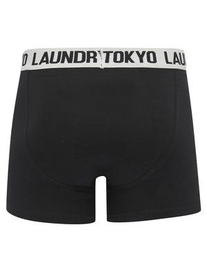 Marthem (2 Pack) Boxer Shorts Set in Cannoli Cream / Azure Blue - Tokyo Laundry