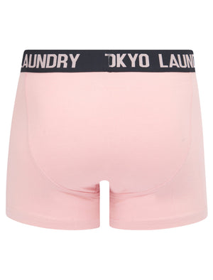 Yaron 2 Pack Boxer Shorts Set in Sky Captain Navy Pink Nectar To Tokyo Laundry