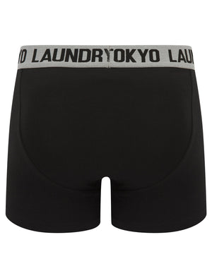 Venti (2 Pack) Boxer Shorts Set in Light Grey Marl / Poppy Red - Tokyo Laundry