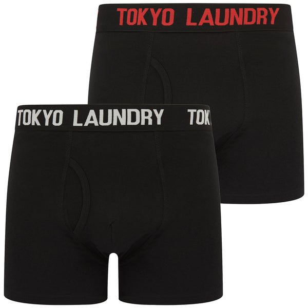 Walkers 2 (2 Pack) Boxer Shorts Set in Poppy Red / Cannoli Cream - Tokyo Laundry