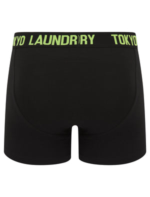 Walkers 2 (2 Pack) Boxer Shorts Set in Opaline Green / Blazing Orange - Tokyo Laundry