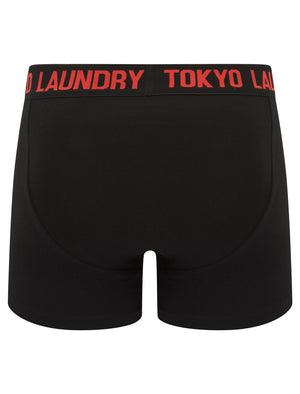 Walkers 2 (2 Pack) Boxer Shorts Set in Poppy Red / Cannoli Cream - Tokyo Laundry