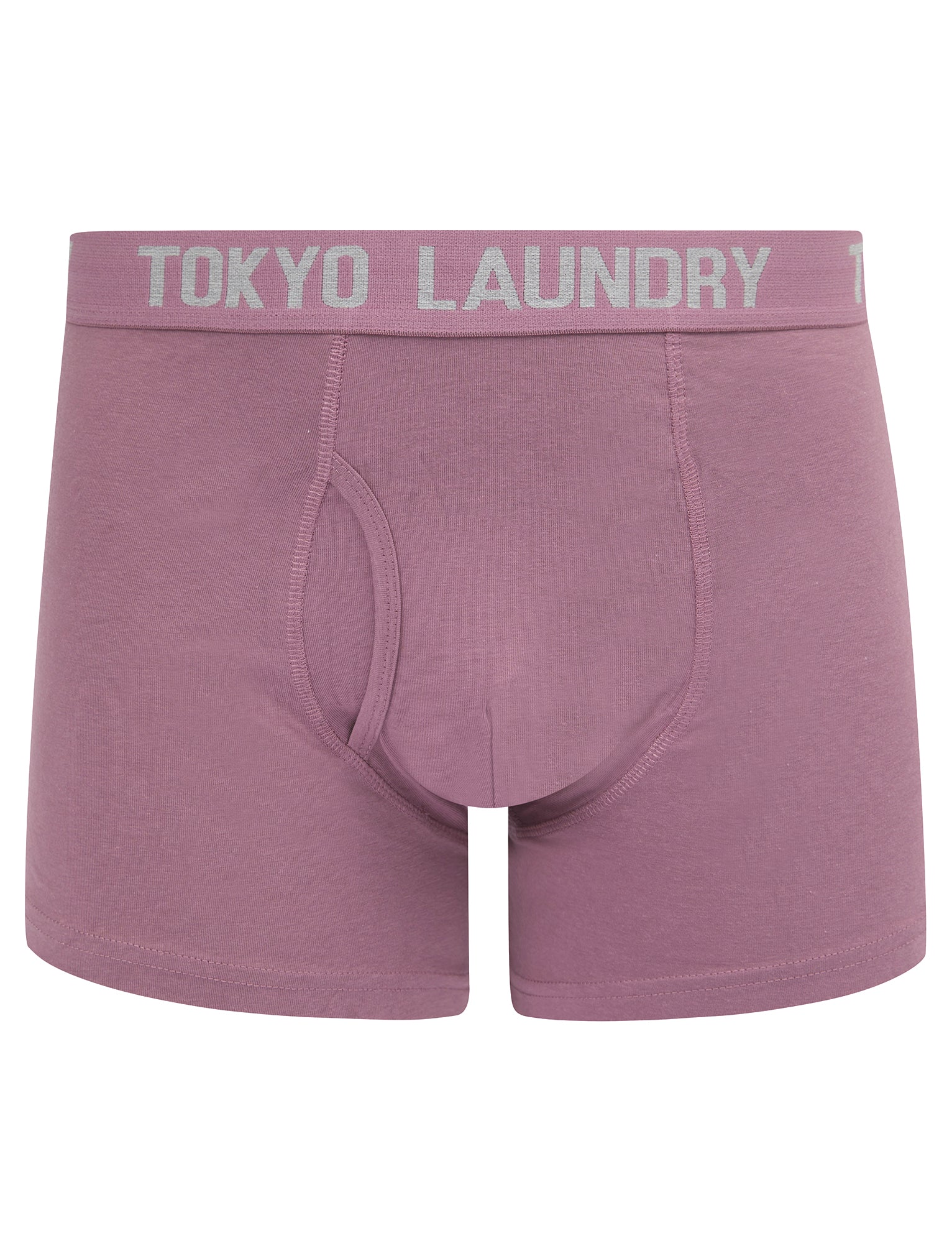 Hillside 2 (2 Pack) Boxer Shorts Set in Light Grey Marl / Grapeade