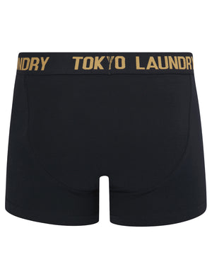 Hillside 2 (2 Pack) Boxer Shorts Set in Mock Orange / Sky Captain Navy - Tokyo Laundry