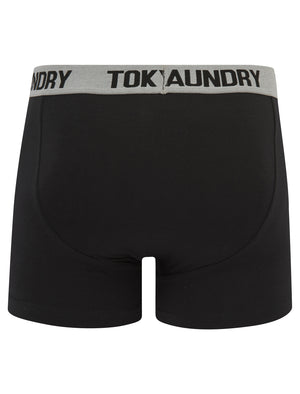 Abbots 2 (2 Pack) Boxer Shorts Set in Light Grey Marl / Ombre Blue - Tokyo Laundry