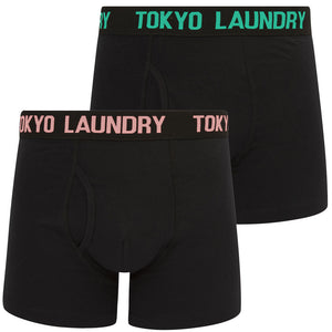 Weymouth (2 Pack) Boxer Shorts Set in Moonlite Mauve / Atlantis - Tokyo Laundry