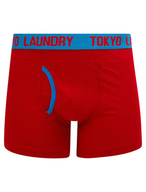 Westhorpe (2 Pack) Boxer Shorts Set in Jester Red / Nebulas Blue - Tokyo Laundry