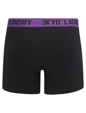 Westhorpe (2 Pack) Boxer Shorts Set in Sky Captain Navy / Plum Jam - Tokyo Laundry