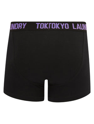 Weymouth (2 Pack) Boxer Shorts Set in Dahlia Purple / Light Grey Marl - Tokyo Laundry