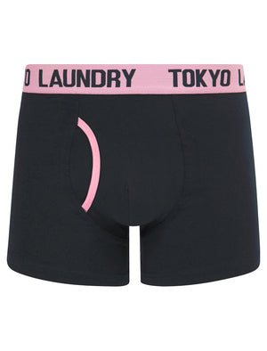 Whitehead (2 Pack) Boxer Shorts Set in Moonlite Mauve / Sky Captain Navy - Tokyo Laundry