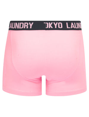 Whitehead (2 Pack) Boxer Shorts Set in Moonlite Mauve / Sky Captain Navy - Tokyo Laundry