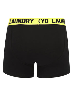 Winders (2 Pack) Boxer Shorts Set in Blazing Yellow / Light Grey Marl - Tokyo Laundry