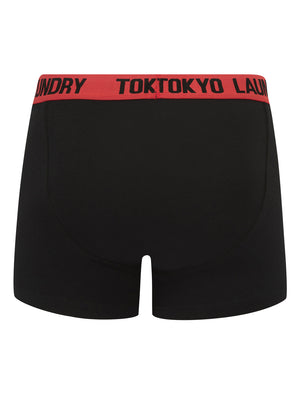 Winders (2 Pack) Boxer Shorts Set in Titanite / Mars Red - Tokyo Laundry