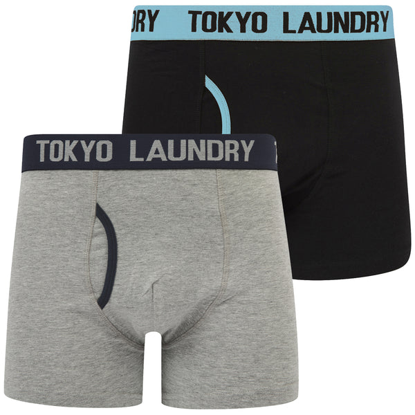 Klein (2 Pack) Boxer Shorts Set in Blue Bell / Sky Captain Navy - Tokyo Laundry