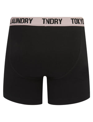 Jack (2 Pack) Long Length Boxer Shorts Set in Veiled Pink / Light Green - Tokyo Laundry
