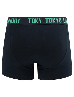 Whiston 2 (2 Pack) Boxer Shorts Set in Pool Blue / Sky Captain Navy - Tokyo Laundry