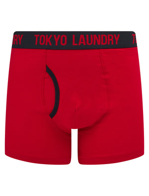 Ken (2 Pack) Boxer Shorts Set in Chinese Red / Sky Captain Navy - Tokyo Laundry