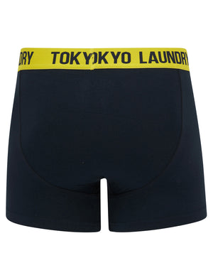 Whitehead 2 (2 Pack) Boxer Shorts Set in Blazing Yellow / Sky Captain Navy - Tokyo Laundry