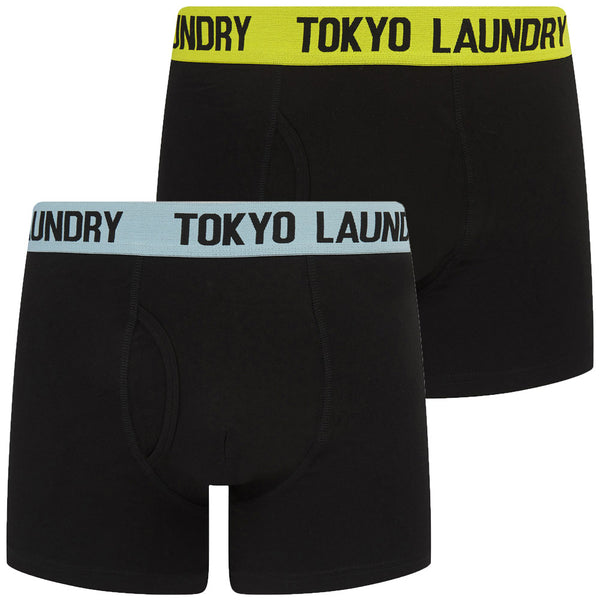 Nakos (2 Pack) Boxer Shorts Set in Limeade / Clear Sky - Tokyo Laundry