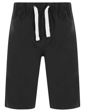 Hari 2-Piece Jersey Cotton T-Shirt and Shorts Lounge Set in Jet Black - Tokyo Laundry