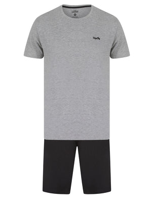 Jaiden 2-Piece Jersey Cotton T-Shirt and Shorts Lounge Set in Light Grey Marl - Tokyo Laundry