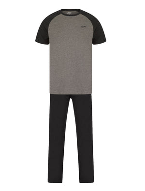 Jayce 2pc Short Sleeve Cotton Loungewear Pyjama Set in Mid Grey Marl - Tokyo Laundry