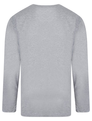 Dunow 2pc Long Sleeve Cotton Loungewear Pyjama Set in Mid Grey Marl - Tokyo Laundry