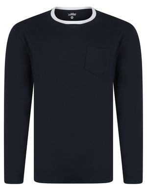 Laniis 2pc Long Sleeve Cotton Loungewear Pyjama Set in Sky Captain Navy - Tokyo Laundry