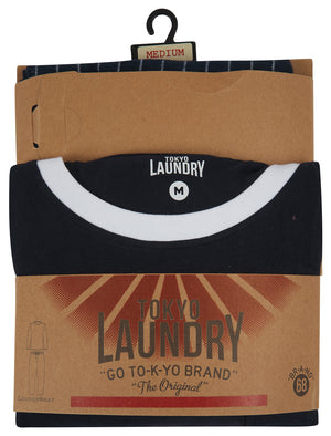 Laniis 2pc Long Sleeve Cotton Loungewear Pyjama Set in Sky Captain Navy - Tokyo Laundry