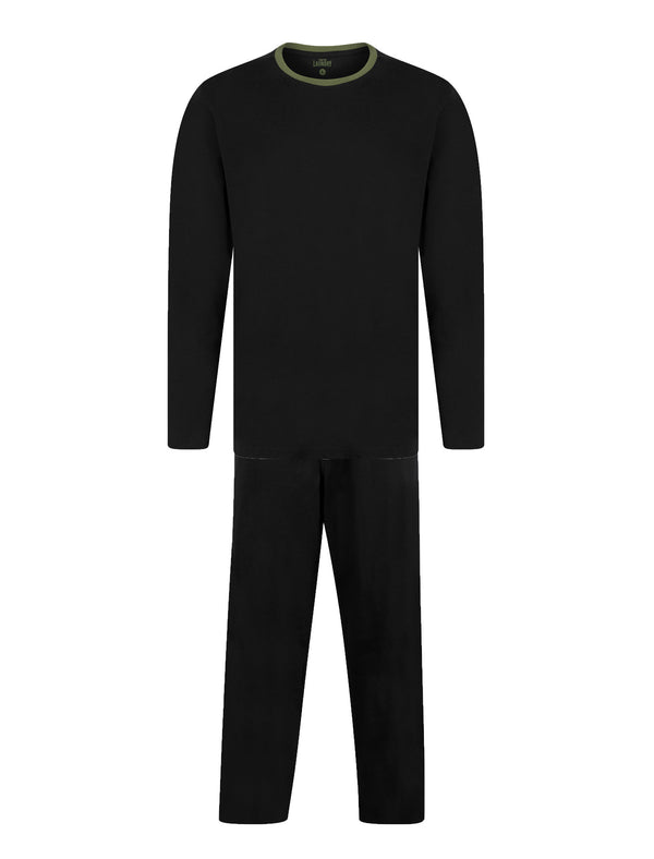 Payden 2pc Long Sleeve Cotton Loungewear Pyjama Set in Jet Black - Tokyo Laundry