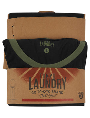 Payden 2pc Long Sleeve Cotton Loungewear Pyjama Set in Jet Black - Tokyo Laundry