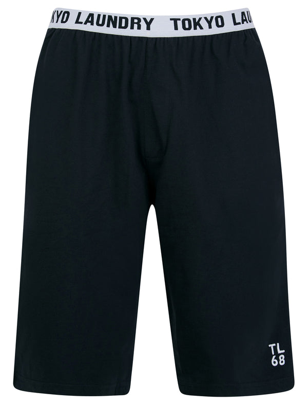 Emre Cotton Jersey Lounge Shorts with Elastic Waist in Jet Black - Tokyo Laundry