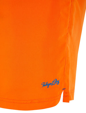 Namaste 3 Classic Swim Shorts in Puffin's Bill Orange - Tokyo Laundry
