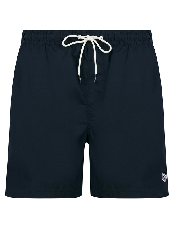 Evander 2 Microfibre Twill Swim Shorts with Mesh Lining in Sky Captain Navy - Kensington Eastside