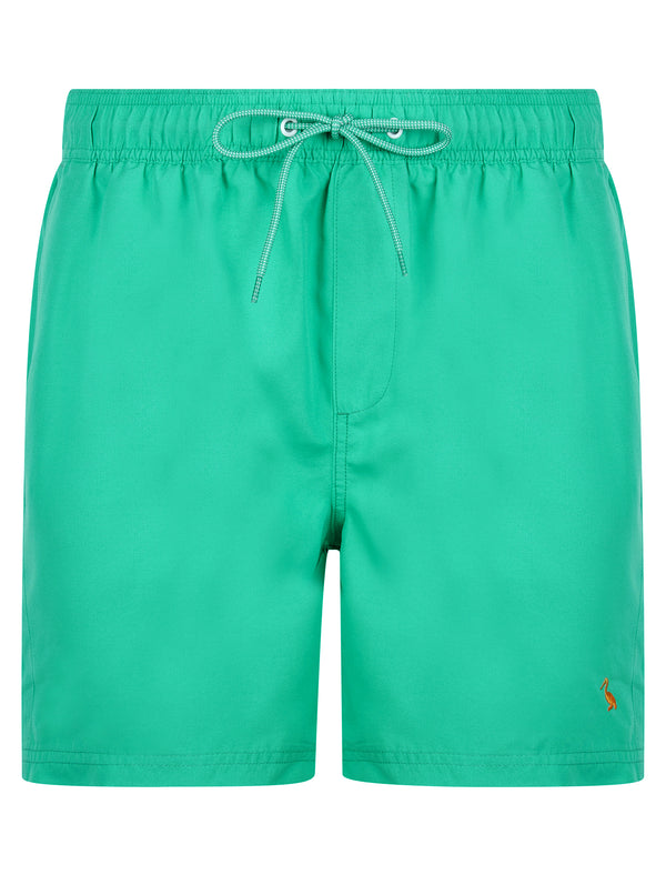 Abyss 4 Microfibre Twill Swim Shorts with Mesh Lining in Atlantis Green - South Shore