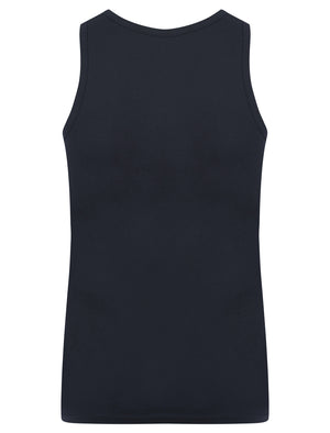 Albacore (3-Pack) Jersey Cotton Sleeveless Vest Tops in Sky Captain Navy / Light Grey Marl / Jet Black - Tokyo Laundry