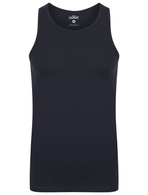 Albacore (3-Pack) Jersey Cotton Sleeveless Vest Tops in Sky Captain Navy / Light Grey Marl / Jet Black - Tokyo Laundry