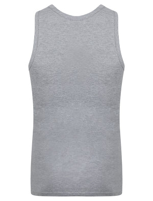 Albacore (3-Pack) Jersey Cotton Sleeveless Vest Tops in Sky Captain Navy / Light Grey Marl / Jet Black - Tokyo Laundry