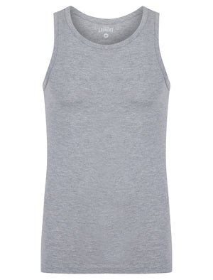 Albacore (3-Pack) Jersey Cotton Sleeveless Vest Tops in Sky Captain Navy / Light Grey Marl / Jet Black - Tokyo Laundry