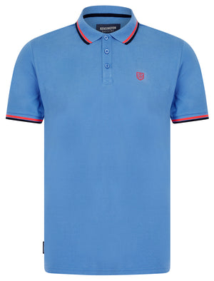 Saints Cotton Pique Polo Shirt in Blue Yonder - Kensington Eastside