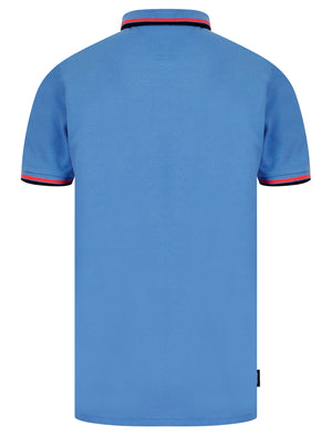 Saints Cotton Pique Polo Shirt in Blue Yonder - Kensington Eastside