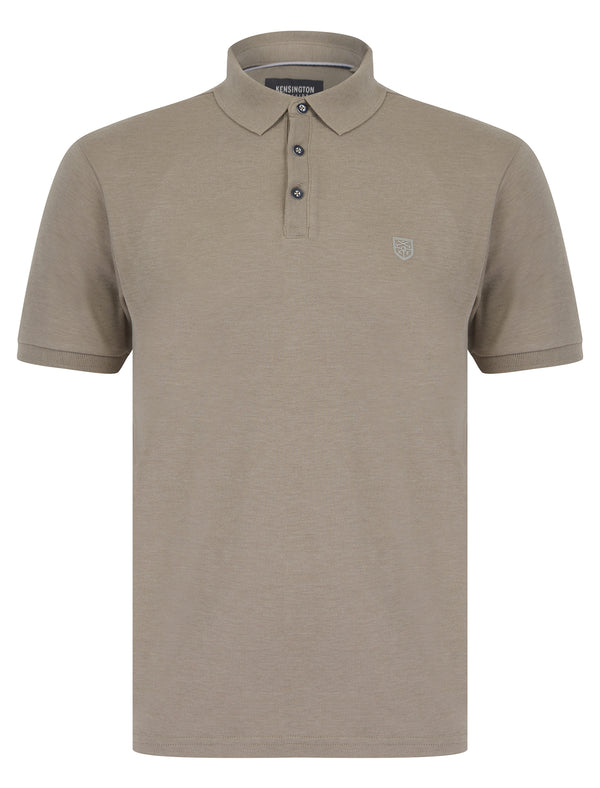 Trebeck 2 Cotton Rich Woven Polo Shirt in Moon Rock - Kensington Eastside