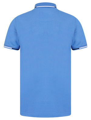 Tyers 2 Cotton Jersey Polo Shirt with Chest Pocket in Blue Yonder - Kensington Eastside