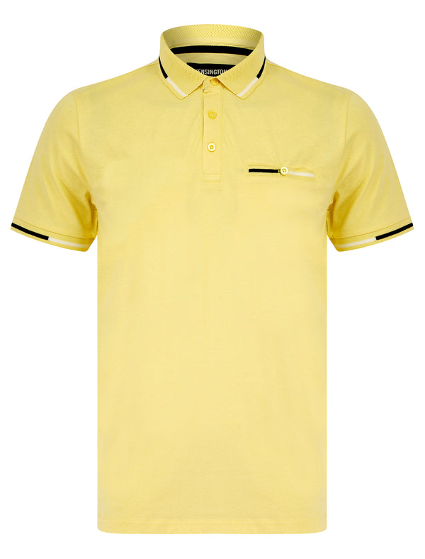 Tyers 2 Cotton Jersey Polo Shirt with Chest Pocket in Sunlight - Kensington Eastside