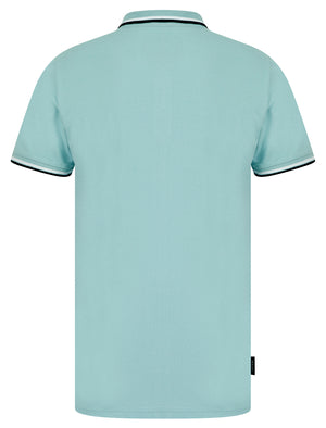 Underwood 2 Cotton Pique Polo Shirt in Forget Me Not Blue - Kensington Eastside