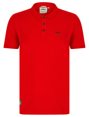 Reeves (2 Pack) Signature Cotton Pique Polo Shirt in Barados Cherry / Light Grey Marl - Tokyo Laundry