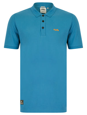 Mortimer 2 Signature Cotton Pique Polo Shirt in Sea Of Belize - Tokyo Laundry