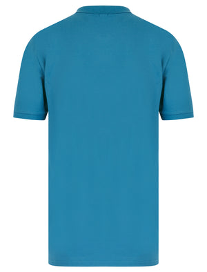 Mortimer 2 Signature Cotton Pique Polo Shirt in Sea Of Belize - Tokyo Laundry