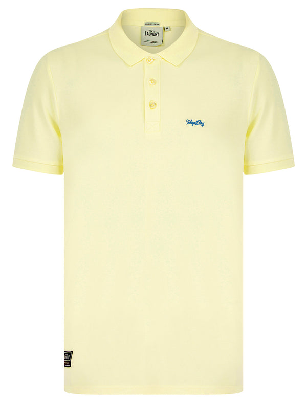 Mortimer 2 Signature Cotton Pique Polo Shirt in Transparent Yellow - Tokyo Laundry